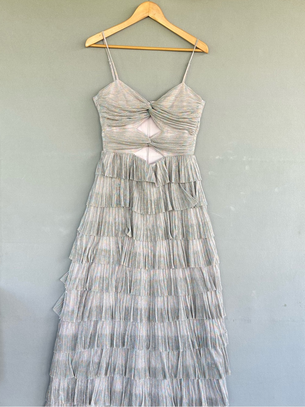 Gianni Binni dress ruffle maxi size 8 - Picture 3 of 8
